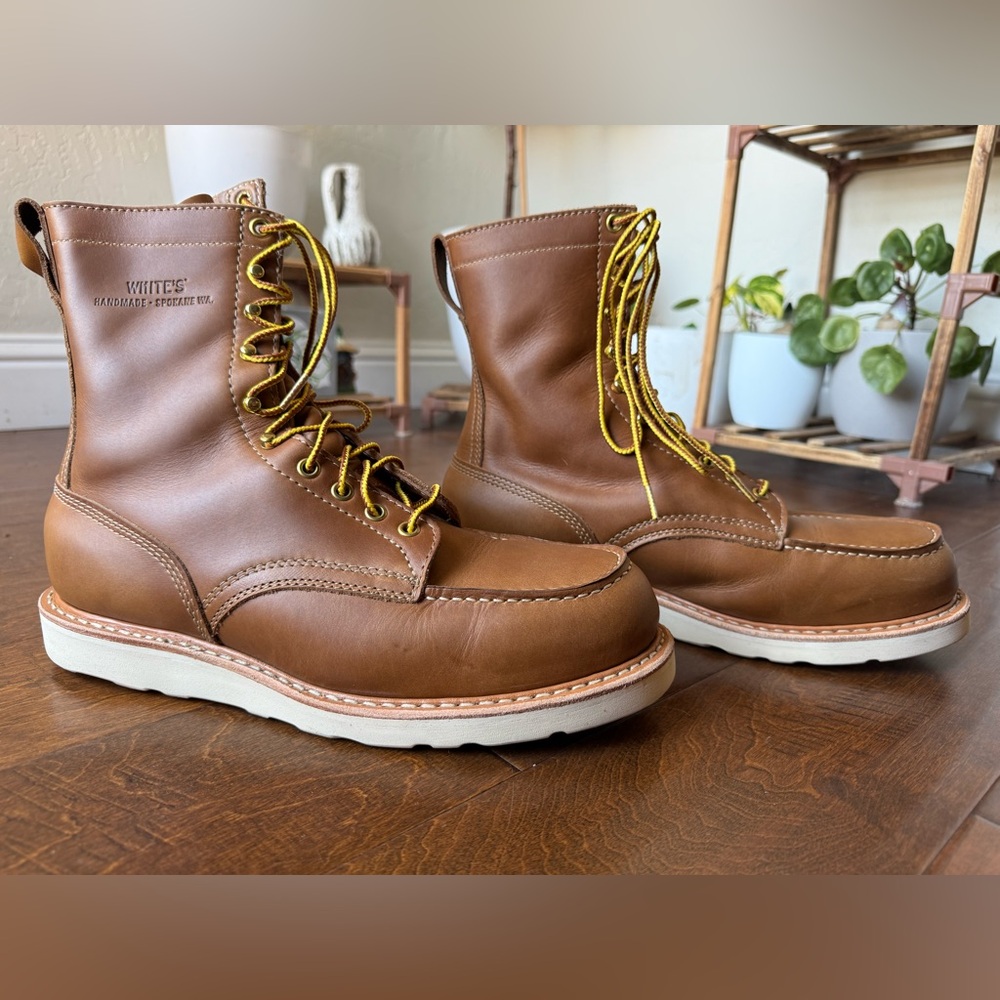 Men's Custom Designed, basically brand new, White’s Boots